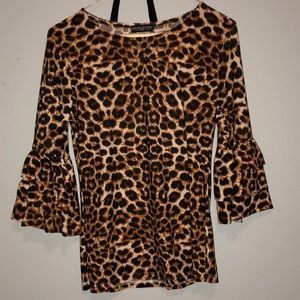 ❤️CHEETAH RUFFLED TOP❤️